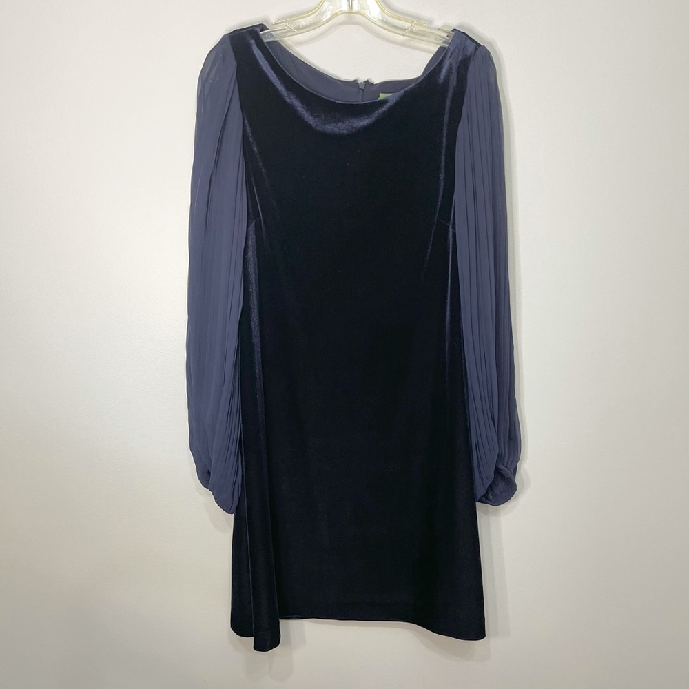 Eliza J Navy Blue Velvet Dress